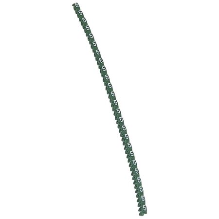 CAB3 - Markers for terminal blocks and wiring 0.15 to 0.5mm² numbers - colour code 0.15-0.5mm² green number 5 pack of 1000