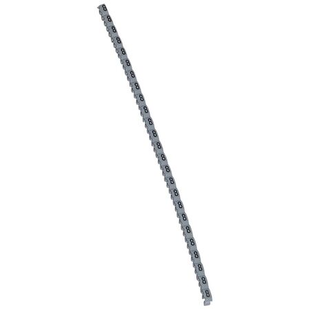 CAB3 - Markers for terminal blocks and wiring 0.15 to 0.5mm² numbers - colour code 0.15-0.5mm² grey number 8 pack of 1000