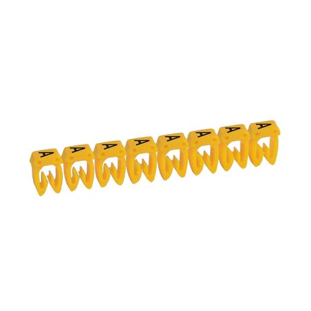 CAB3 - Markers for terminal blocks and wiring 0.5 to 1.5mm² black letters on yellow background 0.5-1.5mm² letter A pack of 300