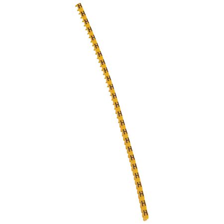 CAB3 - Markers for terminal blocks and wiring 0.15 to 0.5mm² black letters on yellow background 0.15-0.5mm² letter H pack of 300