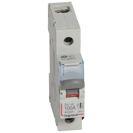 Isolating switch - 250V a.c. single pole 100A 1 module