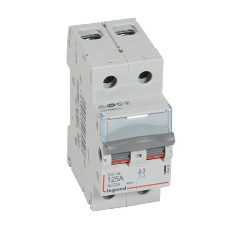 Isolating switch - 400V a.c. 2 pole 125A 2 module