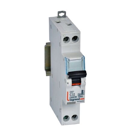 DX3 RCBO 1P+N 32A 10mA 6kA (MCB/RCD combo) - A Type - C Curve