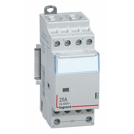 CX3 - modular contactor - 400V a.c. 4P 25A 4NO 230V a.c. coil without handle 2 module