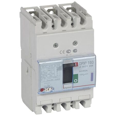 DPX³ 160 Thermal Magnetic MCCB - Icu 50 kA - 400 V~ - 3 Phase - 40 A