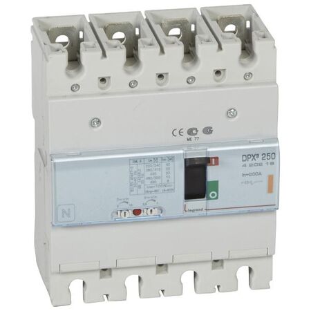DPX³ 250 Thermal Magnetic MCCB - Icu 25 kA - 400 V~ - 4P - 200 A
