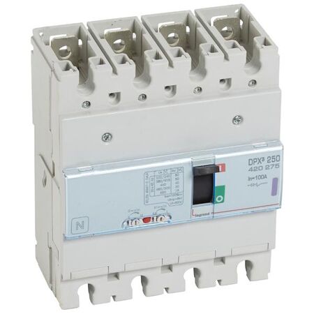 DPX³ 250 Thermal Magnetic MCCB - Icu 50 kA - 400 V~ - 4P - 100 A