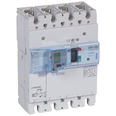 DPX³ 250 Thermal Magnetic MCCB with e.l.c.bs - Icu 50 kA - 400 V~ - 4P - 200 A