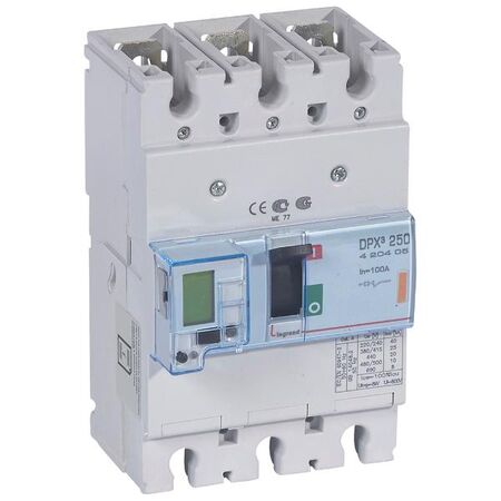 DPX³ 250 MCCB Electronic + Energy Metering - Icu 25 kA - 400 V~ - 3 Phase - 100 A