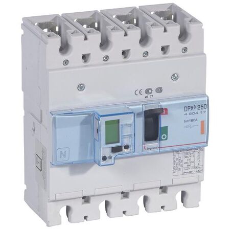 DPX³ 250 MCCB Electronic + Energy Metering - Icu 25 kA - 400 V~ - 4 Phase - 160 A