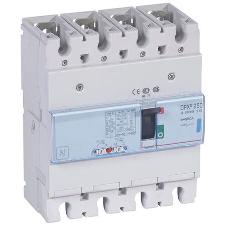 DPX³ 250 Thermal Magnetic MCCB - Icu 70 kA - 400 V~ - 4P - 250 A