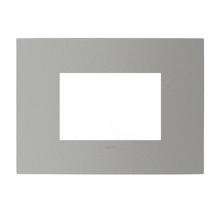 ARTEOR Square 3 Module Horizontal Coverplate Soft Aluminium