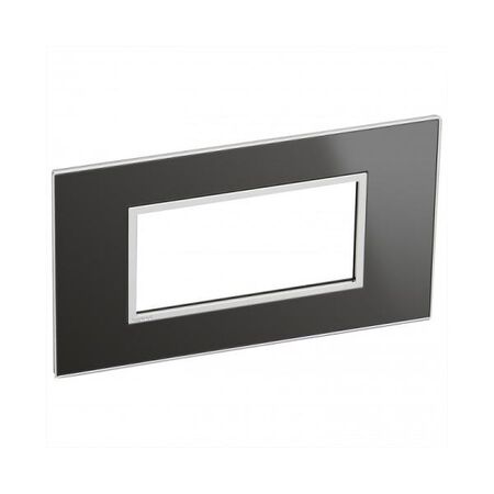 ARTEOR Square 4 Module Horizontal Coverplate Reflective Black