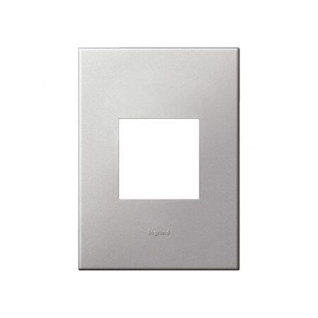 ARTEOR Square 2 Module Vertical Coverplate Soft Aluminium