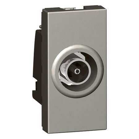 Arteor modular - TV socket F-type shielded with screws 0-2.4GHz 1 module magnesium
