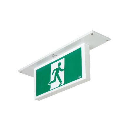 Securit Axiom LED Recessed 4W Emergency Exit Sign - Single Sided Running Man STRAIGHT