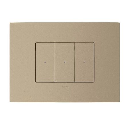 ARTEOR with NETATMO - Smart Switch Horizontal - 3 Gang - 3 Wire - Champagne