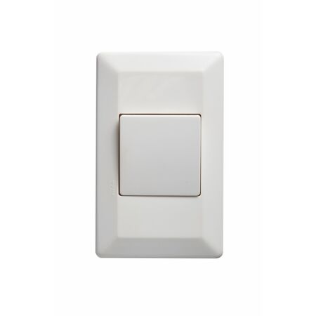 Como - Vertical Single Pole Double Throw - rocker Switch 1 gang 10A 240V a.c. white