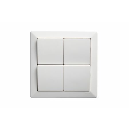 Como - Vertical switch 4 gang 10A 240V a.c. white