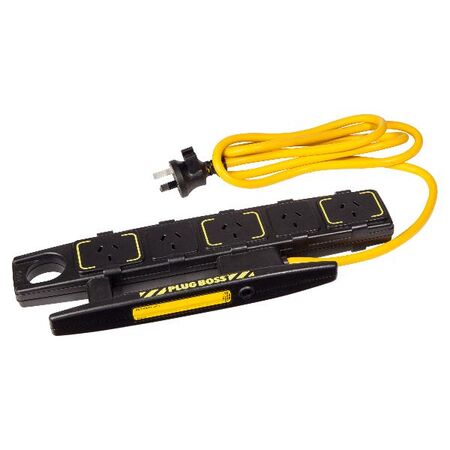 HPM Plug Boss Heavy Duty 5 Outlet Powerboard