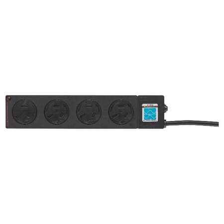HPM General Purpose Child Safe 4 Outlet 175J Surge Protected Powerboard Black