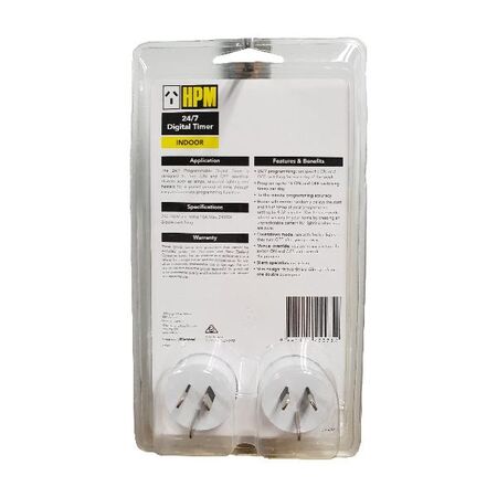 HPM NSW 24/7 Slimline Double Pole Digital Timer - Twin Pack