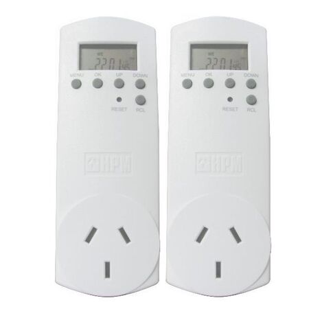 HPM NSW 24/7 Slimline Double Pole Digital Timer - Twin Pack