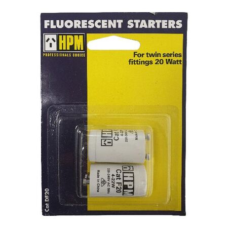 HPM 4-22W Universal Fluorescent Starter - Twin Pack