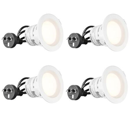 HPM DLI 5W 515lm LED Cool White Dimmable Downlight with Integrated Driver 70mm White - Pack of 4