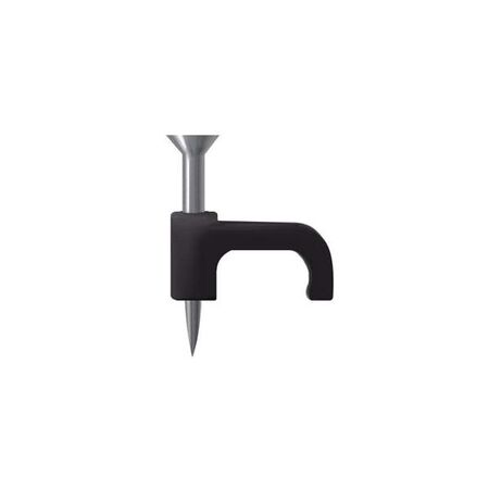 HPM Flat Type Cable Clips 7mm Black- 20 Pack