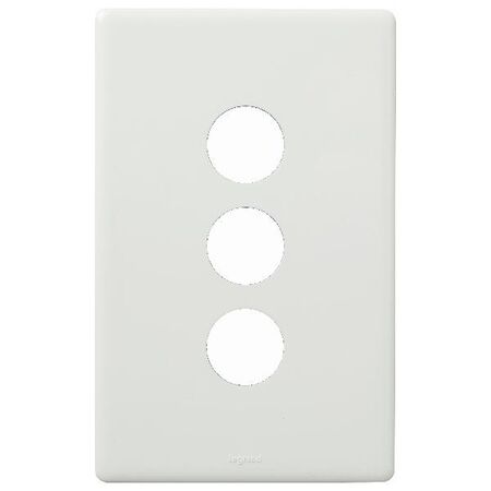 Excel Life Switch Coverplate 3 Gang Gloss White