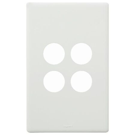Excel Life Switch Coverplate 4 Gang Gloss White