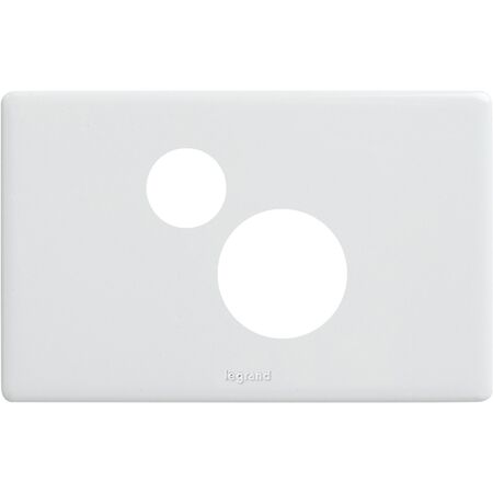Excel Life Horizontal Single Powerpoint Coverplate with Extra Function Hole Gloss White