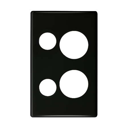 Excel Life Vertical Double Powerpoint Coverplate Black