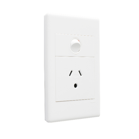 Excel Life 10A Round-Earth Vertical Single Powerpoint Gloss White