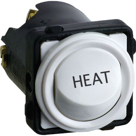 Excel Life - Engraved rocker switch mechanism 2 way 16AX 240V a.c. HEAT engraved white