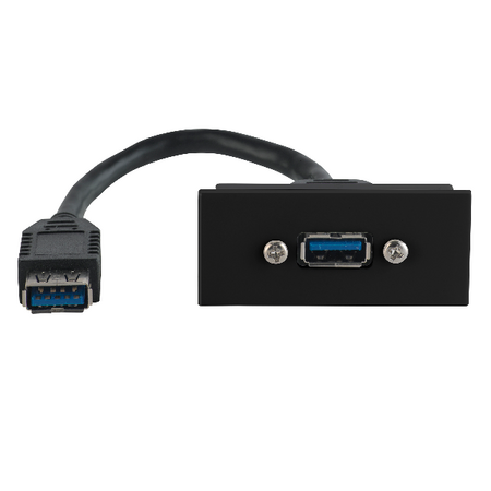 Excel Life - USB mechanism 3.0 socket for data transfer 150mm flying lead 1 module black