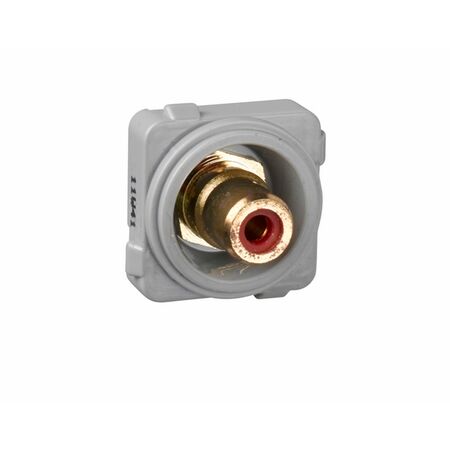 Excel Life - Audio socket/mechanism red RCA outlet urban grey
