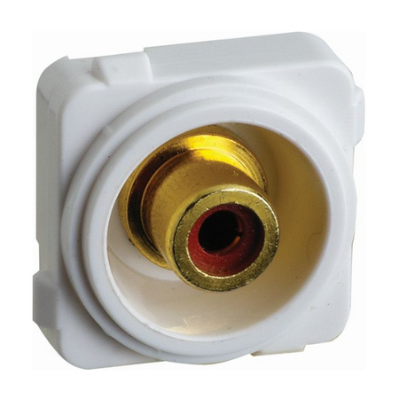 Excel Life - Audio socket/mechanism red RCA outlet white