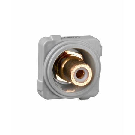 Excel Life - Audio socket/mechanism white RCA outlet urban grey