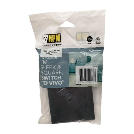 HPM VIVO 10A Horizontal Single Power Point Dark Grey