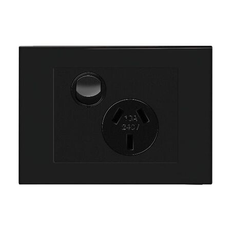 HPM VIVO 10A Horizontal Single Power Point Dark Grey