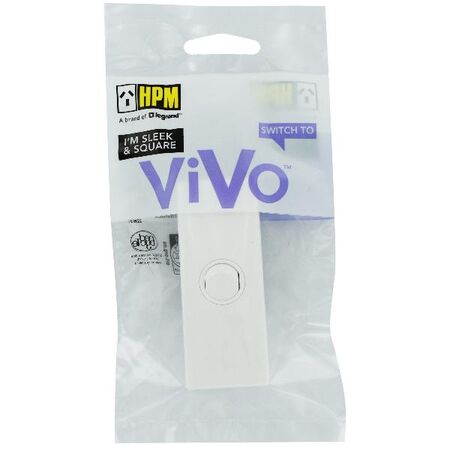 HPM VIVO 10A 1 Gang Architrave Switch White