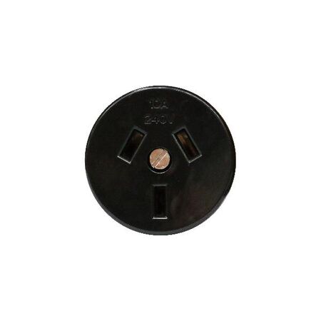 HPM 10A 3 Pins Plug Base for 2.5mm Panels Black