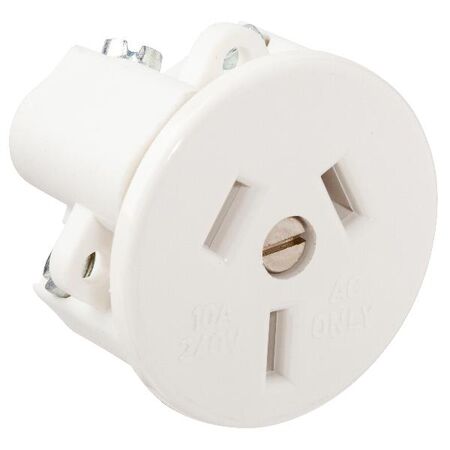 HPM 10A 3 Pins Plug Base for 2.5mm Panels White