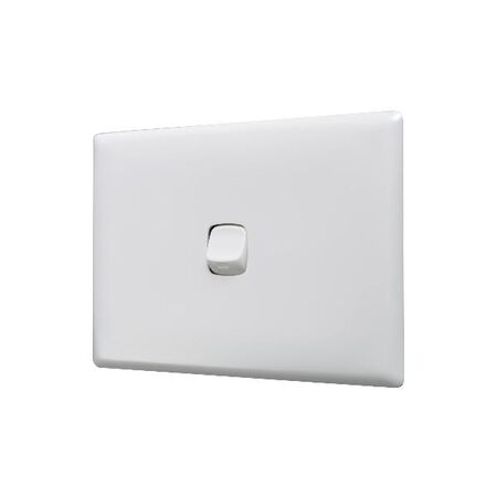 Linea - Horizontal rocker switch - Single Pole Double Throw -1 gang 2 way 10A 240V a.c. white
