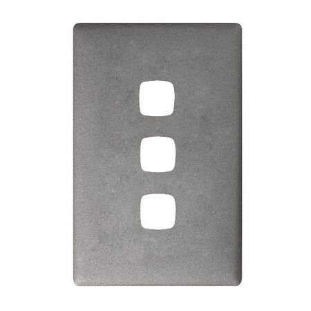 Linea - Coverplate 3 gang gun metal