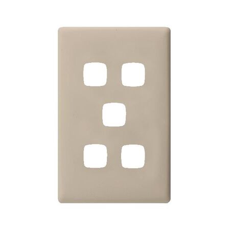 Linea - Coverplate 5 gang ghost gum