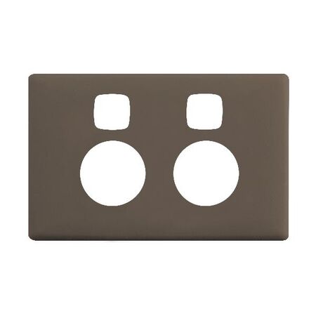 Linea Powerpoint coverplate 2 gang with extra safety wet elephant