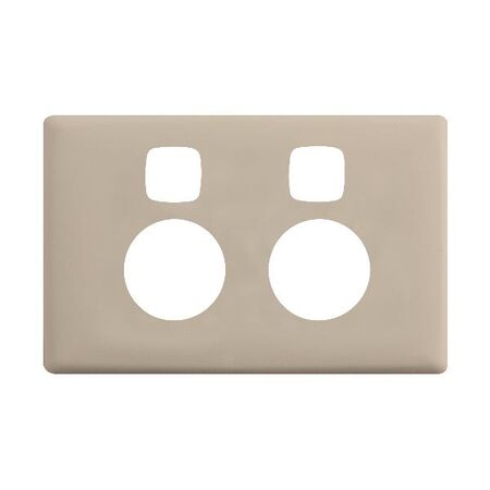 Linea Powerpoint coverplate 2 gang with extra safety ghost gum